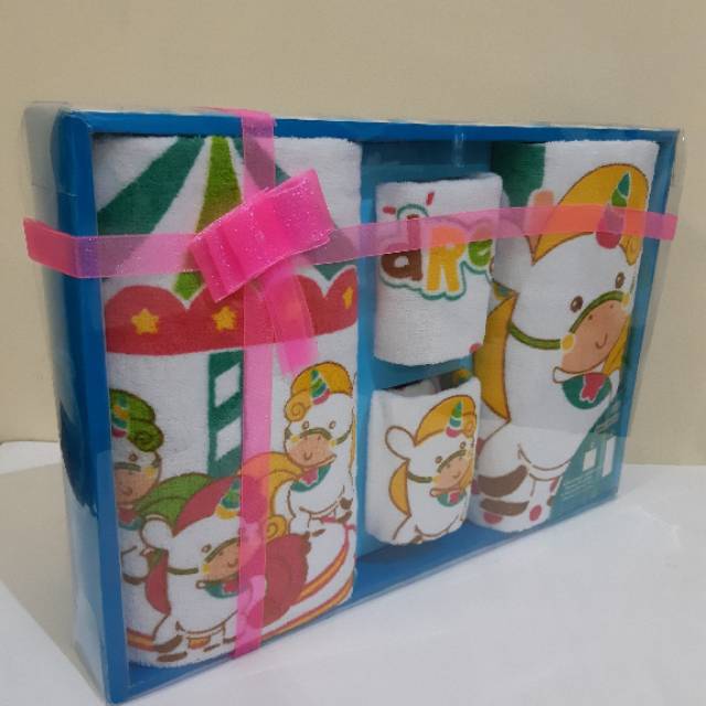 Handuk Set Motif Baby Gift - Paket Kado Bayi Hadiah Anak Handuk Mandi