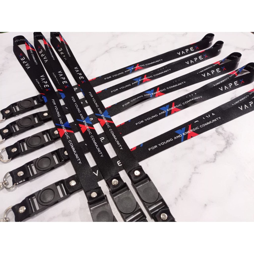 

Lanyard VAPE HITAM | custom logo | print lanyard - gantungan hp - holder - yoyo logo