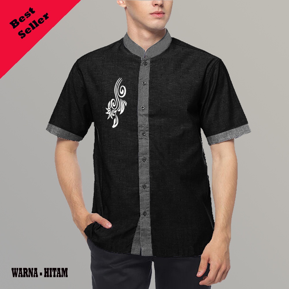 Diskon  Baju Kemeja Koko pria polos katun nyaman dipakai Size S M L XL XXL 3XL BISA COD DIJAMIN MEMU