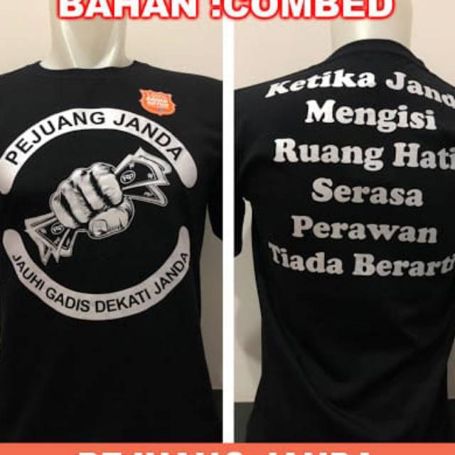 Baju tshirt kaos distro pejuang janda