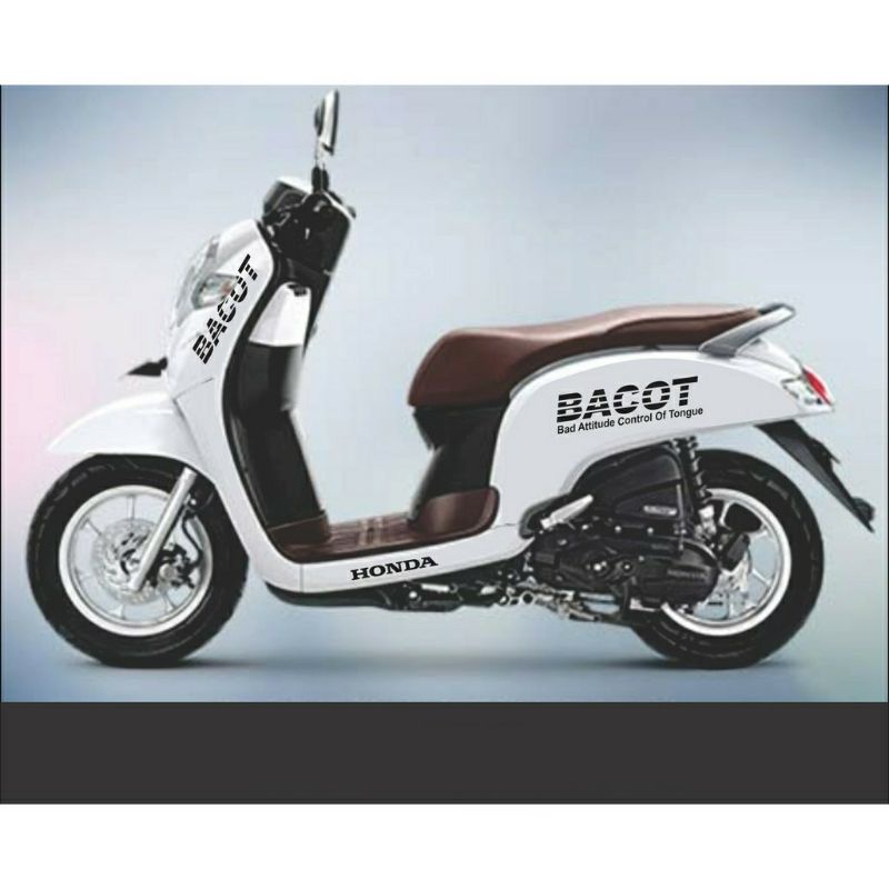 Promo Stiker scoopy bacot Stiker Cutting motor BACOT untuk motor SCOOPY BEAT VARIO PCX NMAX vespa
