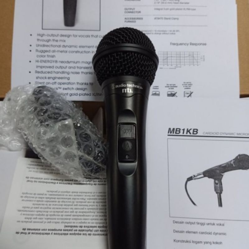 MIC CABLE AUDIO TECHNICA MB1KB MIK KABEL MB 1 KB