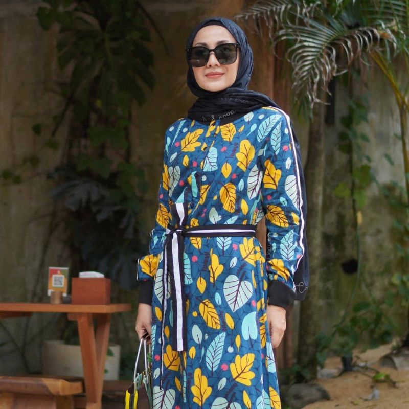 Monel Leaf Summer Dress