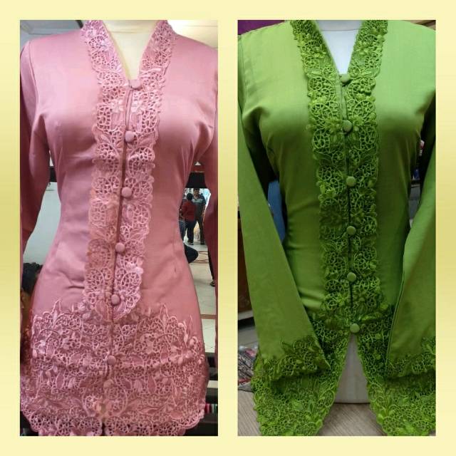 kebaya encim modern lengan panjang bordir senada-7