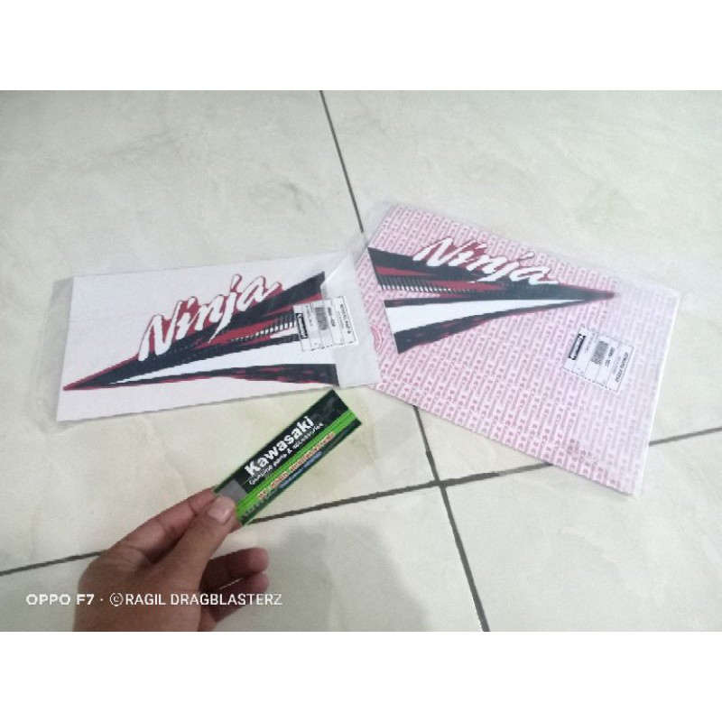 Striping stiker tangki new ninja rr SE orange 2014 original Kawasaki