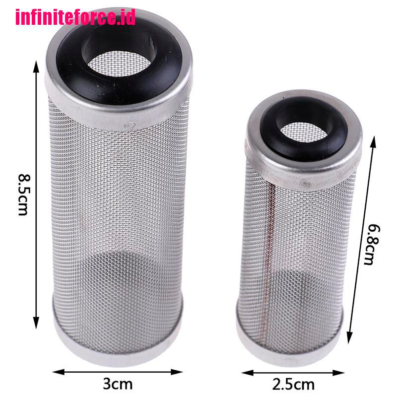 [IN*]Stainless Steel Filter Inflow Mesh Shrimp Cylinder Protect Aquarium Accessories