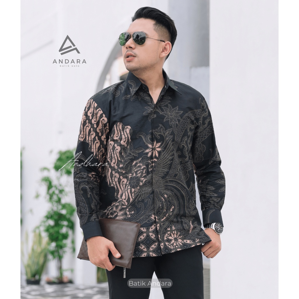 Kemeja Baju Batik Pria Cowok Lengan Panjang Slimfit Modern Kasual Premium PARANGSELING