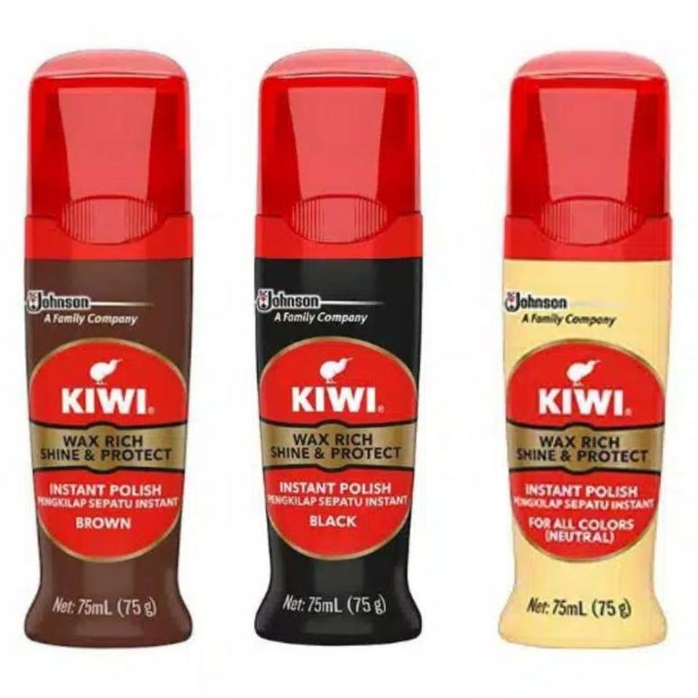 Kiwi Semir Sepatu Cair Oles 75 Ml Hitam Coklat Netral