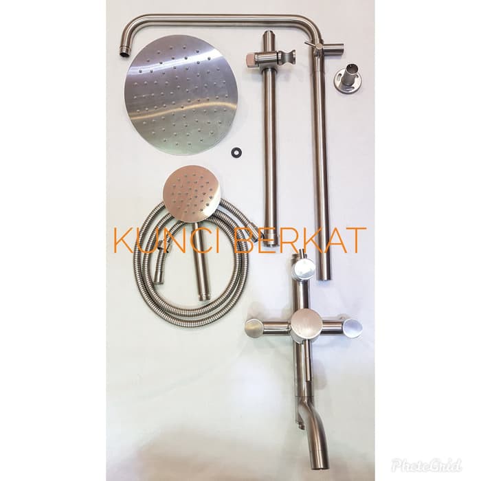 Shower Coloum/Wall Shower/Hand Shower/Kran Panas Dingin/Sus 304/Stainless Doff