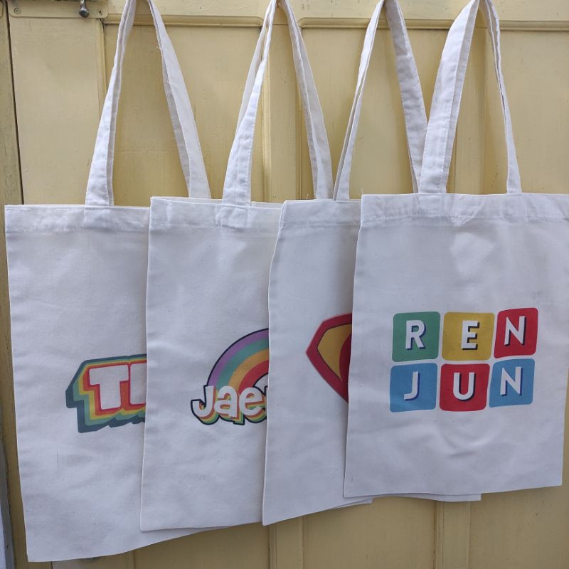 Tote Bag Custom Kanvas Drill Premium - Bukan Blacu - Satuan - Souvenir - Merchandise - Termurah