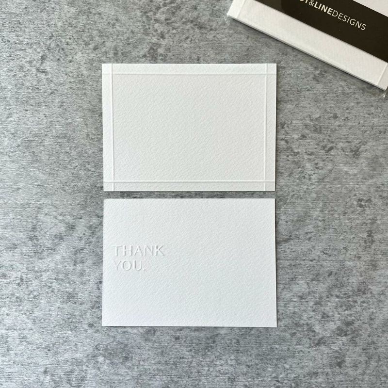 

Mini Note Card Blank / Thank You - Pack of 8