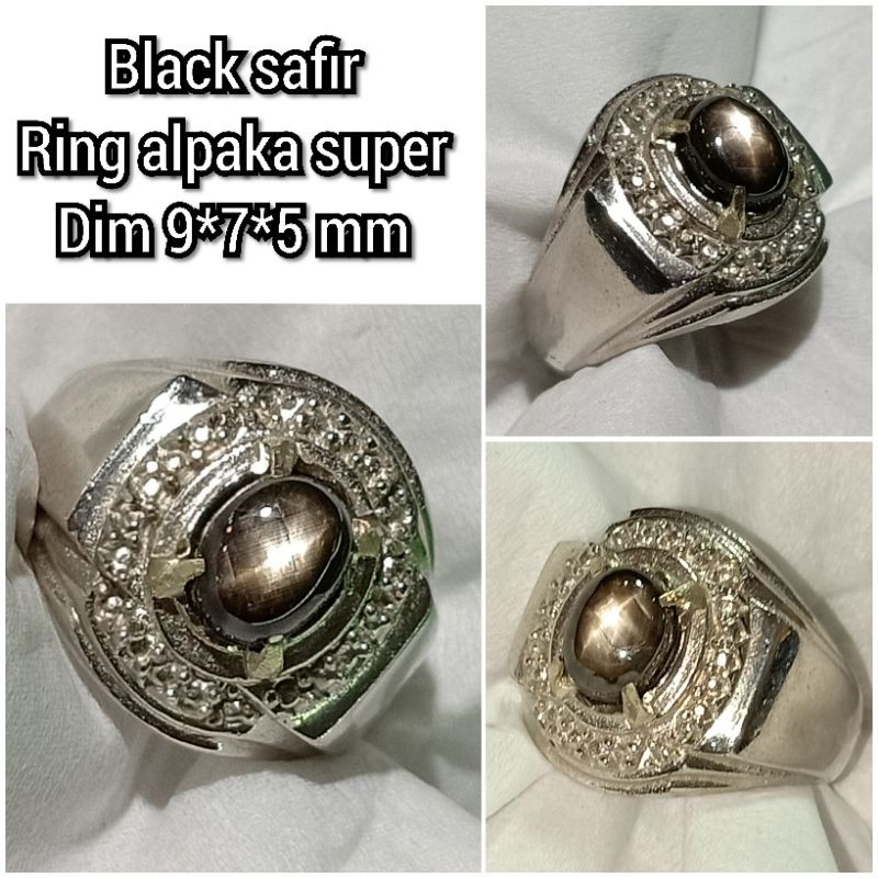 CINCIN BATU SAPPHIRE BLACK SAFIR