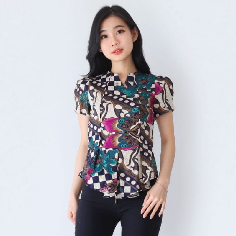 BATIK WANITA - ATASAN BATIK WANITA A053-318 SIZE XL - BAHAN BISA MELAR