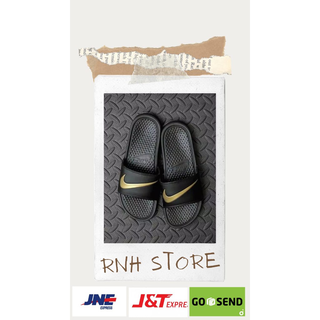 SALE SANDAL SPORT PRIA / SANDAL PRIA SPORT NIKE BENASSI BLACK