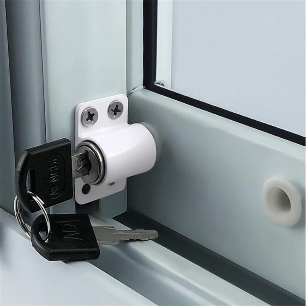 QUINTON Kunci Jendela 1set Mini Pemasangan Mudah Untuk Jendela Sliding,Pintu Aluminium Alloy Window Hardware Baut Jendela