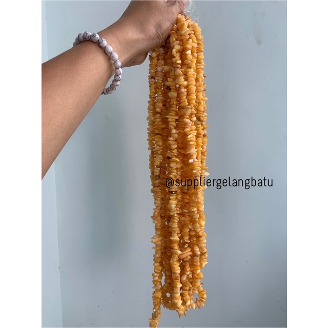 kerikil Batu jagung kuning yellow corn 2cm bahan gelang kalung akik