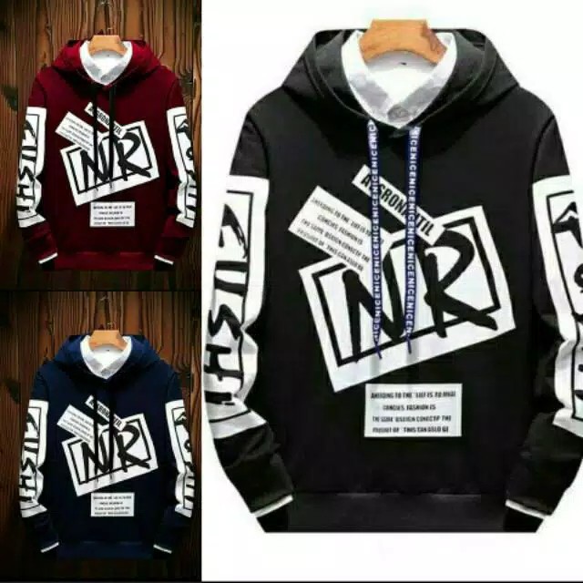 Mokokomo NR Flecee Sweater Hoodie Pria Lengan Panjang Baju Pria Atasan Pria