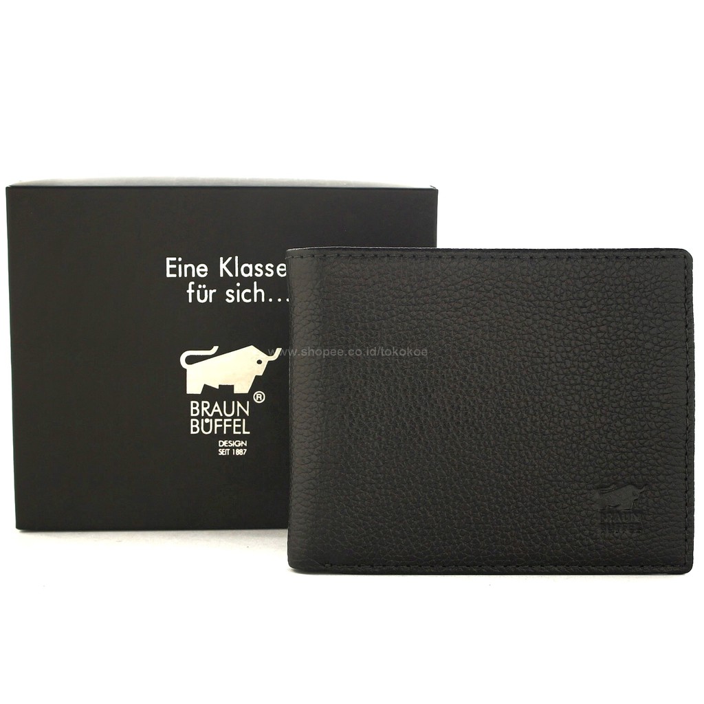 TOKOKOE - Dompet Pria model Tidur bahan Kulit Premium Dompet Lipat - BB 956 Jeruk Black