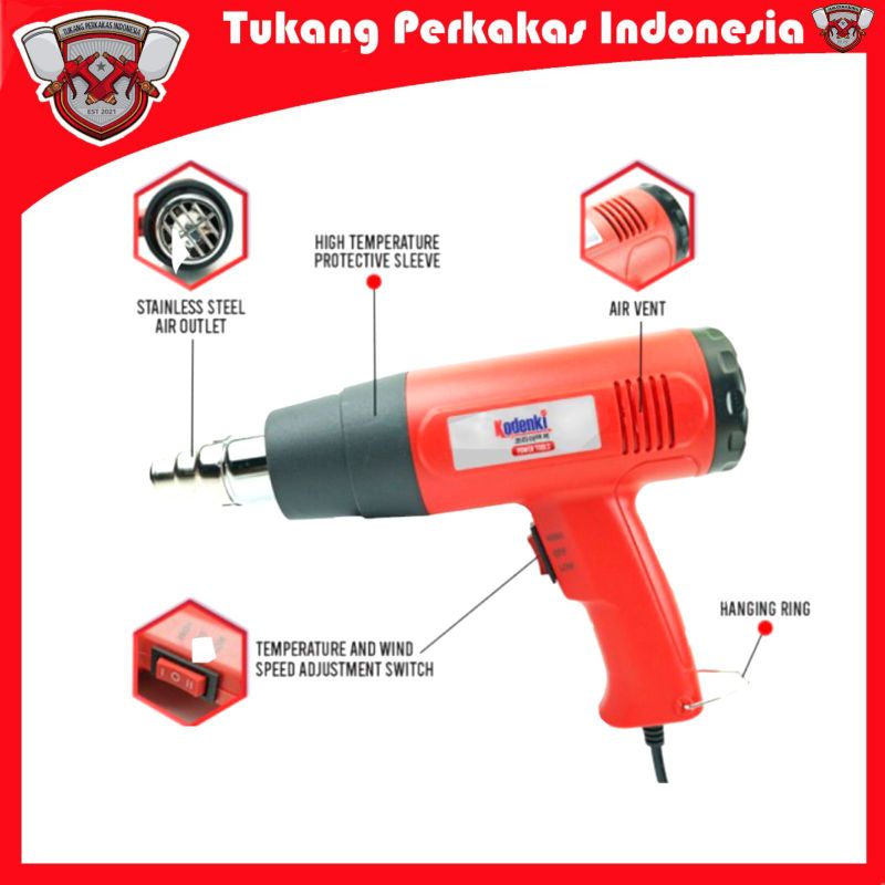 Kodenki mesin pemanas 1500 watt heat gun hot gun air heatgun hotgun Stanley black decker