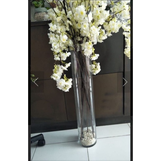 vas bunga bening tinggi/vas bunga/vas kaca