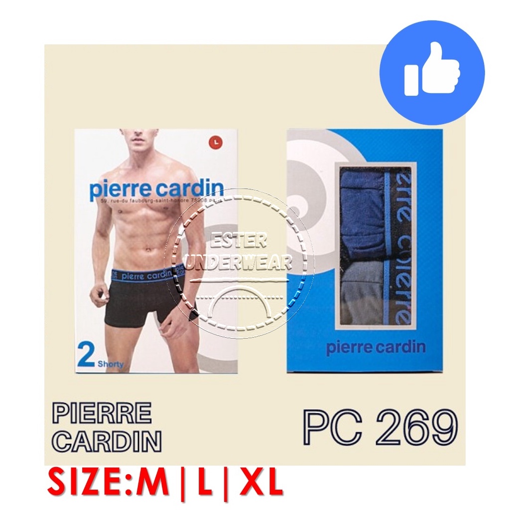 Celana Boxer Pria PIERRE CARDIN PC 269 ISI-2 PCS bahan Rayon Spandex