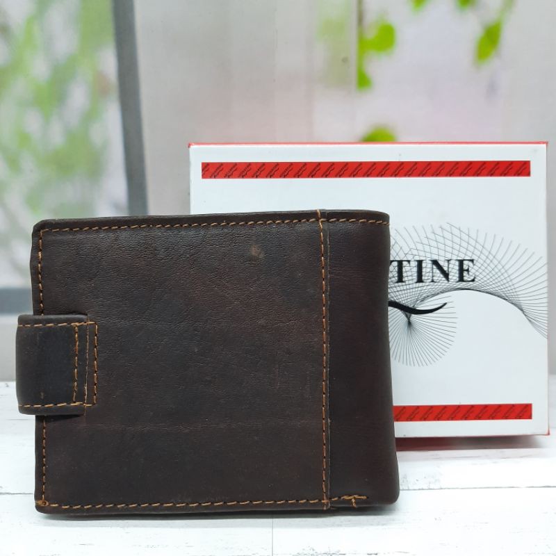 Dompet Kulit Augustine Variasi Kancing. Dompet pria kulit asli. Dompet full kulit