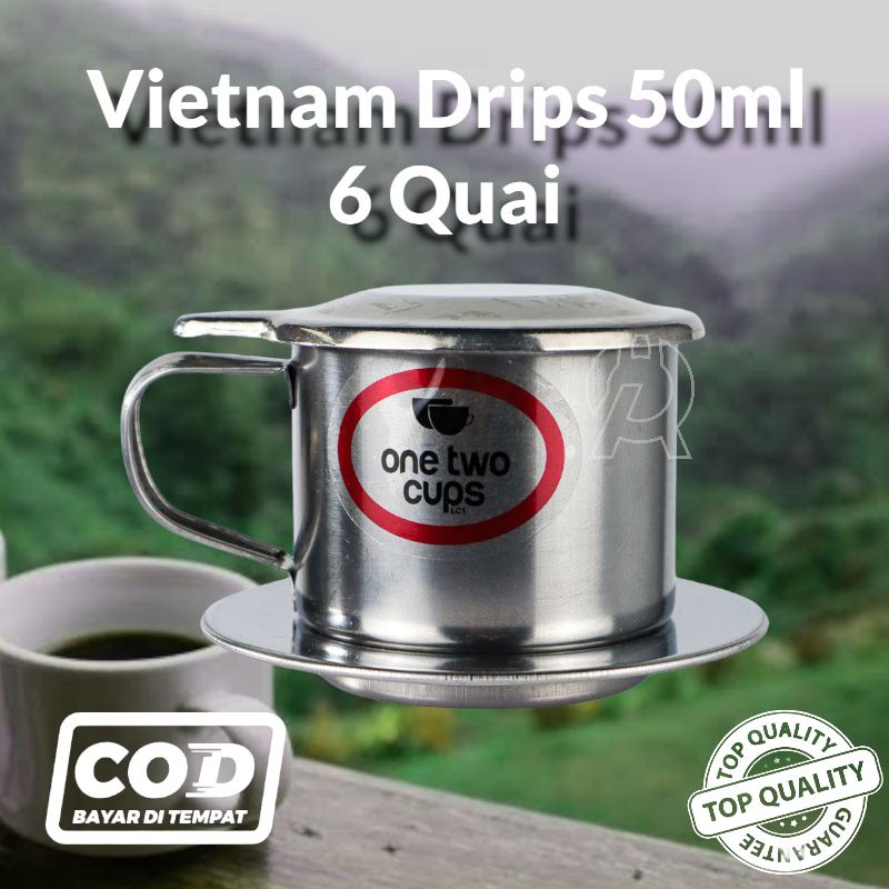 TERMURAH Vietnam Drip Filter Penyaring Kopi Coffee Dripper Pot 6 Quai 50ML