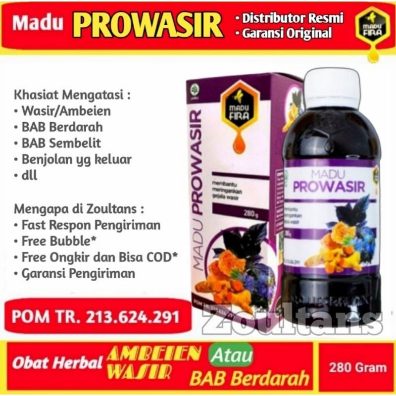 Madu Prowasir | Obat Herbal Wasir Dan Ambeien | Original | Madu Wasir