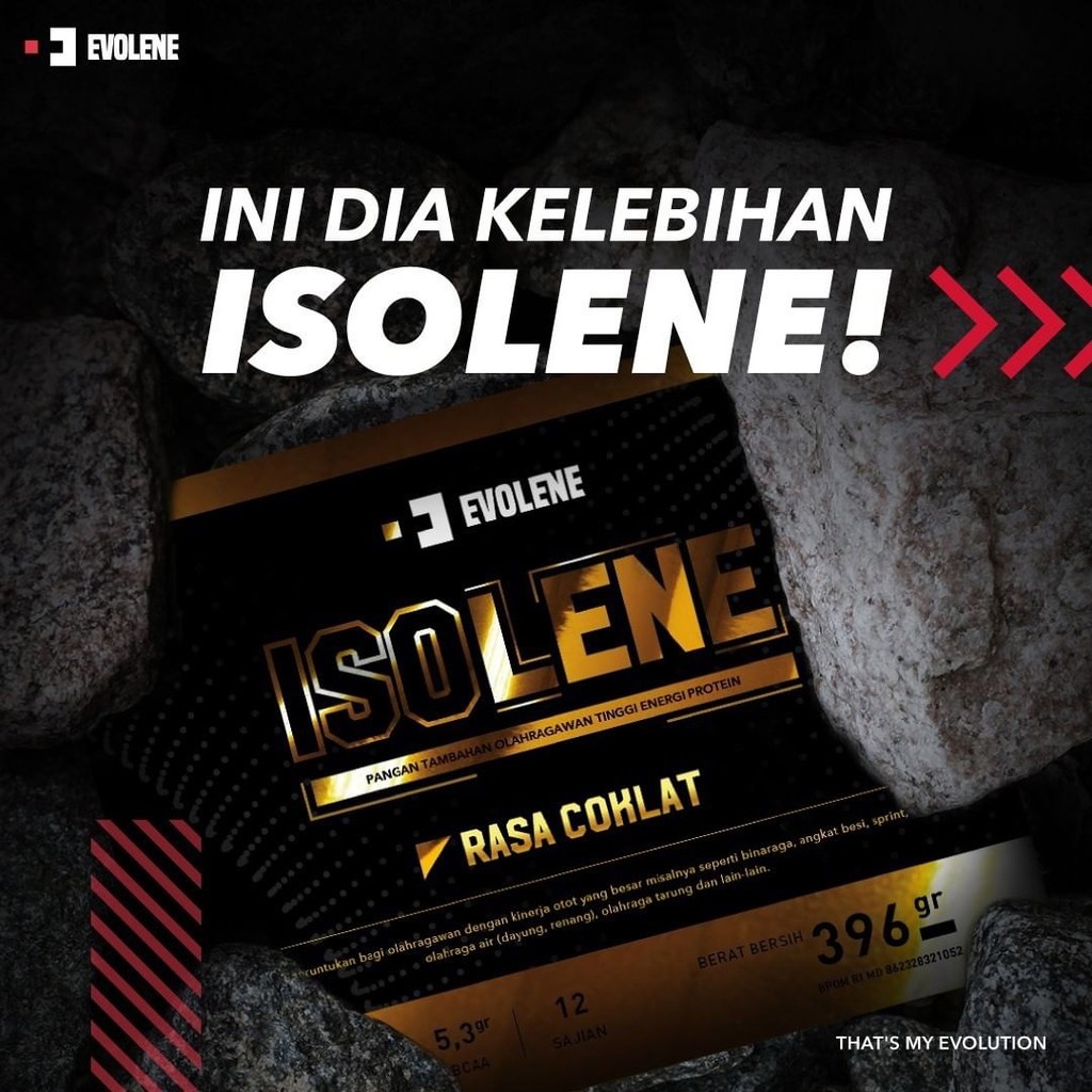 Isolene Coklat SACHETAN - Suplemen fitness pembentuk Otot - Defisit kalori - Susu Protein - Suplemen Fitness - Minuman Protein - Suplemen Workout - Whey protein isolate Evolene Evoline Evolen