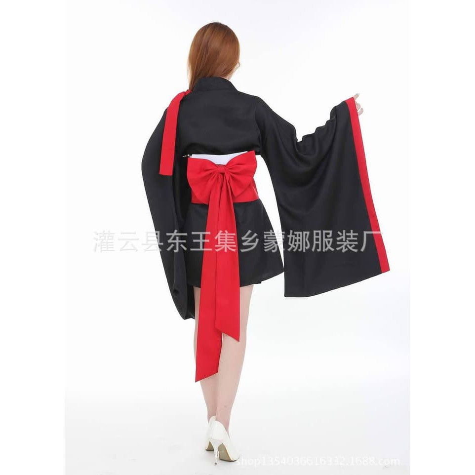 CC-13 black kimono yukata hitam miku vocaloid cosplay costume kostum