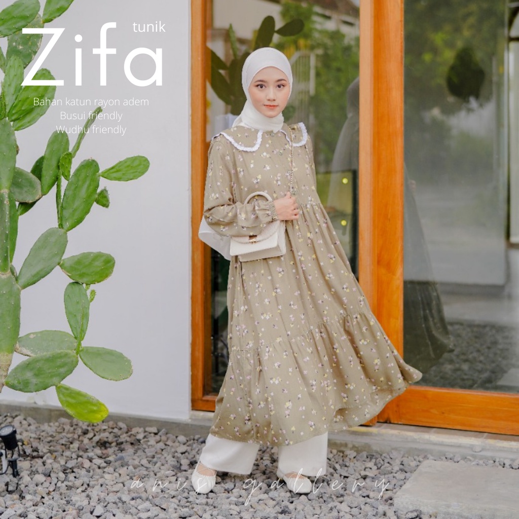 Zifa Tunik Baju Atasan Wanita Bahan Katun Rayon