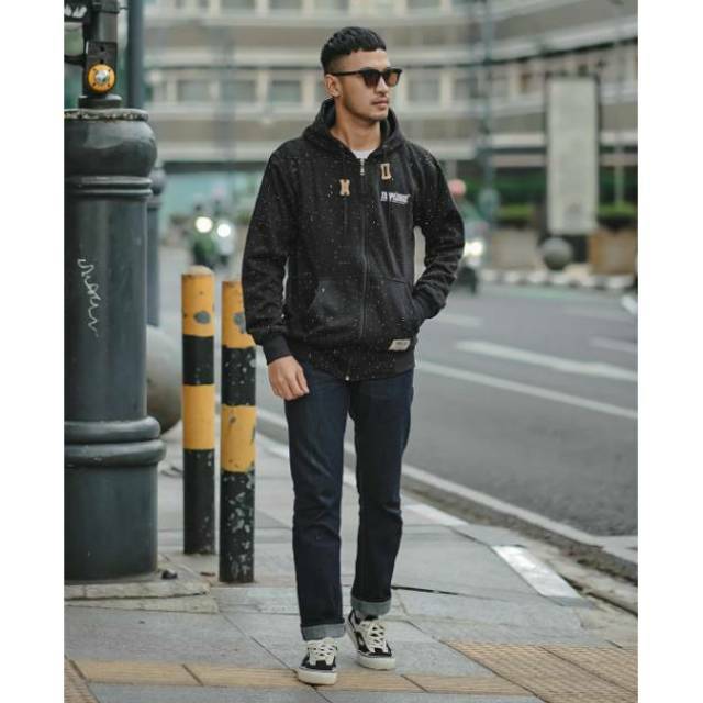 JAKET JUMPER HOODIE TRIPLE HIZI HIJAU