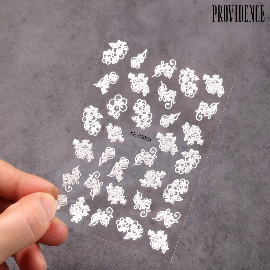 Providence Stiker Kuku 5D Motif Bunga Untuk Nail Art DIY