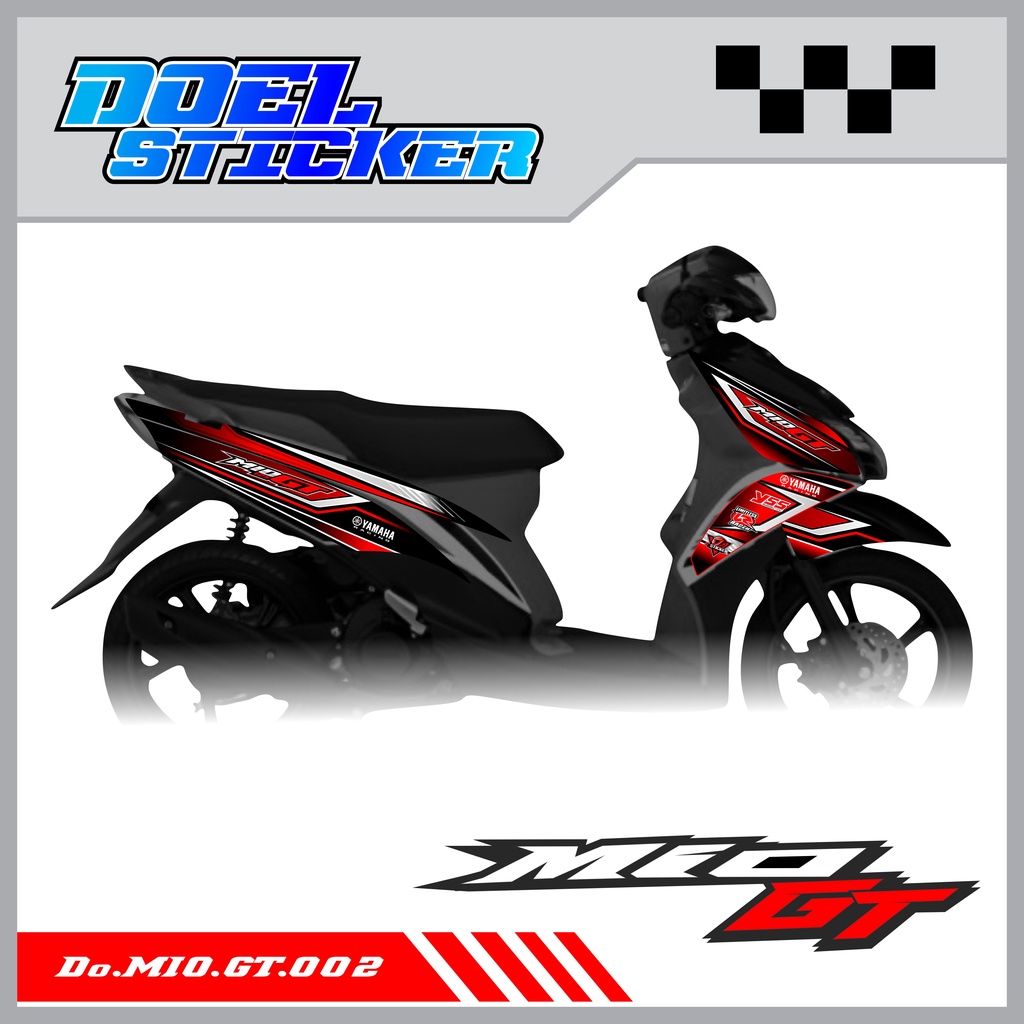 STICKER STRIPING MIO GT - STICKER STRIPING LIST VARIASI HOLOGRAM , CROME MIO GT DOEL 002