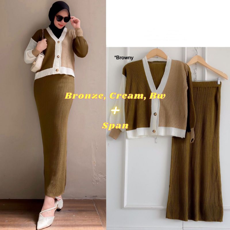 SET OOTD WANITA 2IN1 ROK RAJUT DAN CARDY / SET OOTD KEKINIAN/ ONE SET RAJUT/ SET OOTD SHOPEE