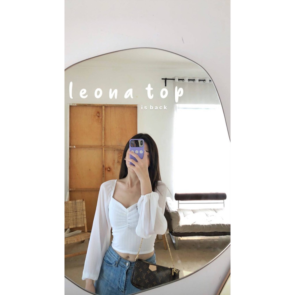 [PO] Leona Top White S/M Oudre