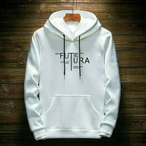 sweater Pria  FUTURA  jaket Sweater Hoodie Cowok hitam dan putih bahan Fleece promo murah