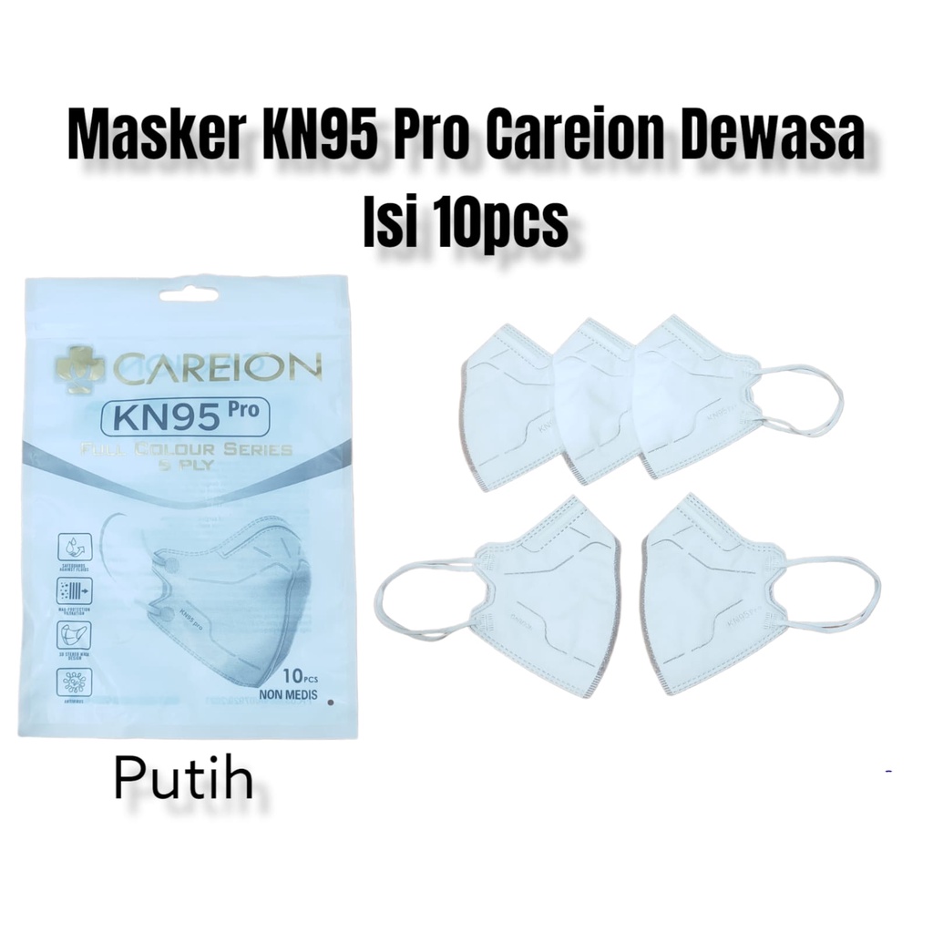 MASKER KN95 CAREION PRO FULL COLOUR SERIES EMBOS 5PLY 1Pack isi 10PCS