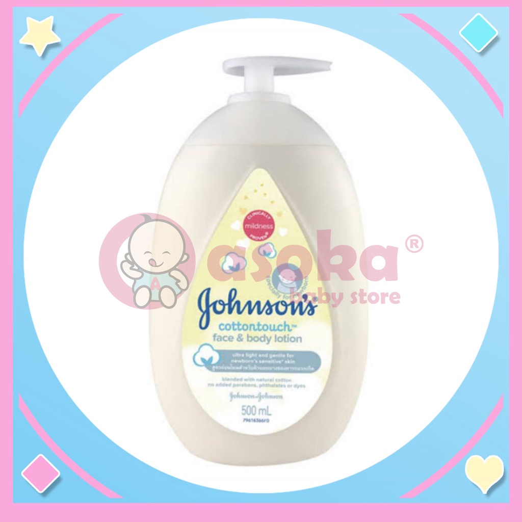 Johnson's CottonTouch Top-to-Toe Fce &amp; Body Lotion 500ml ASOKA