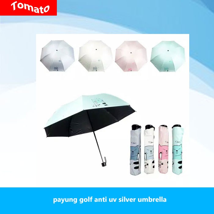 payung golf anti uv silver umbrella
