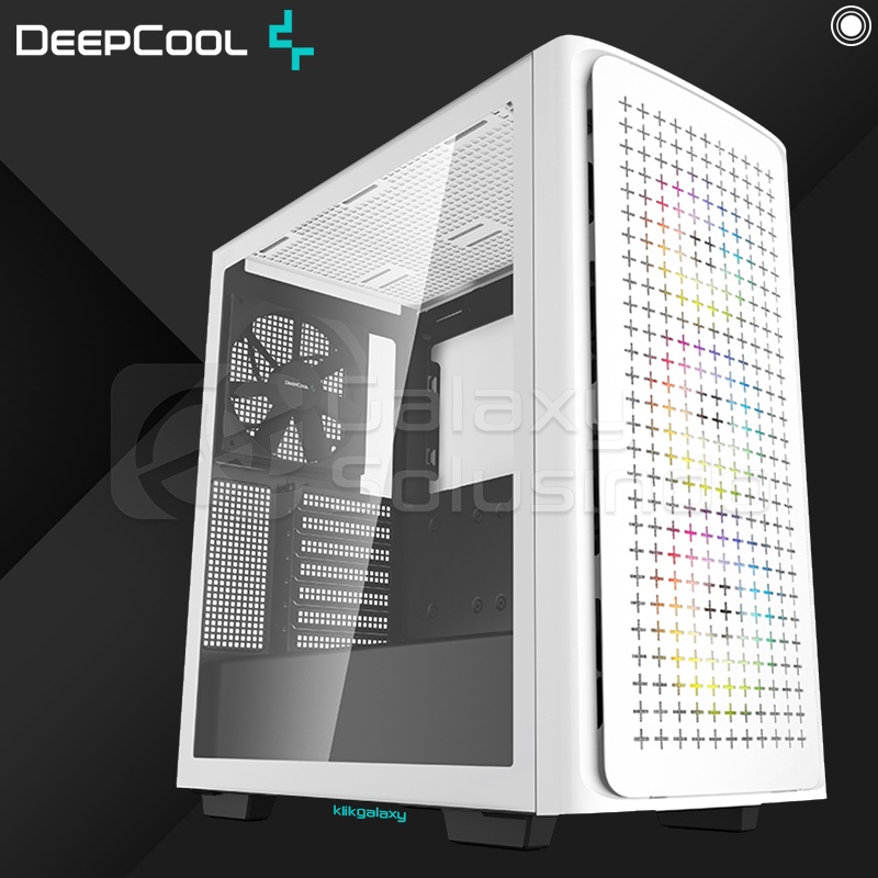 DeepCool CK560 Mid-Tower Tempered Glass Gaming Case - White