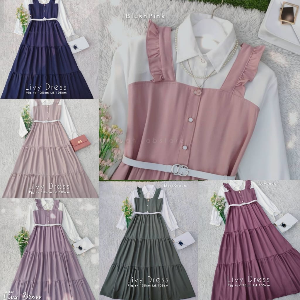 LIVY DRESS - dress wanita terbaru / gamis terlaris / dress muslim / casuall dress