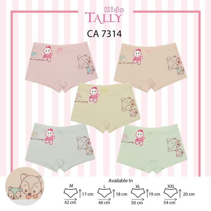 Celana Dalam Anak Perempuan 1pc Boxer / Cewek TALLY CA 7314 7344 7918 7548 7221 7000