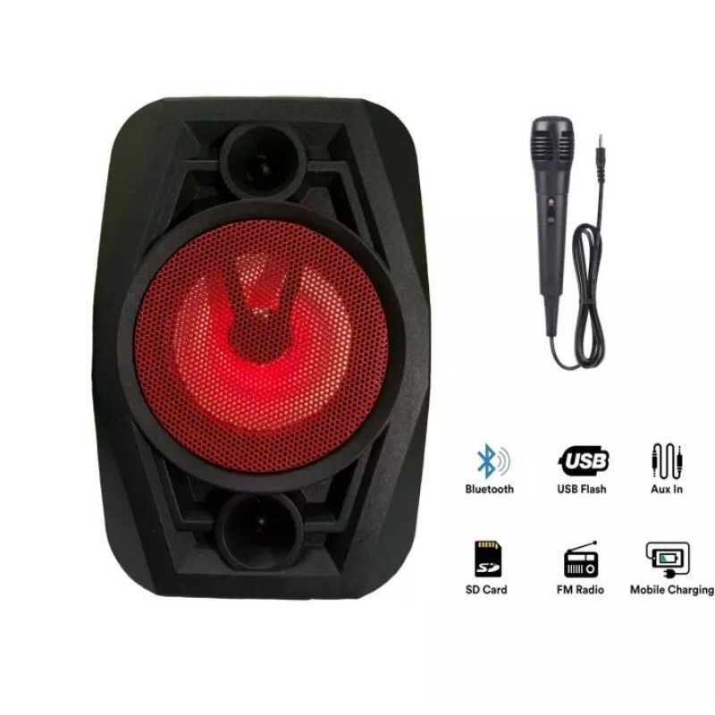 Speaker Bluetooth Murah Fleco 416/417 Terbaru Gratis Microphone Karaoke Super Bass /Speaker Aktif