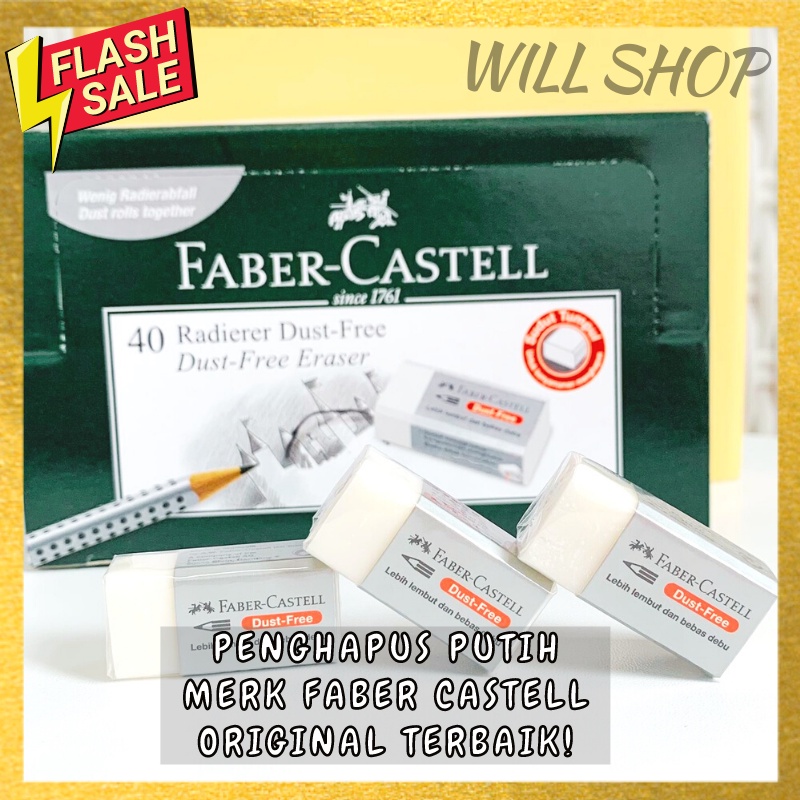 

PENGHAPUS KARET PUTIH MERK FABER CASTELL ORIGINAL