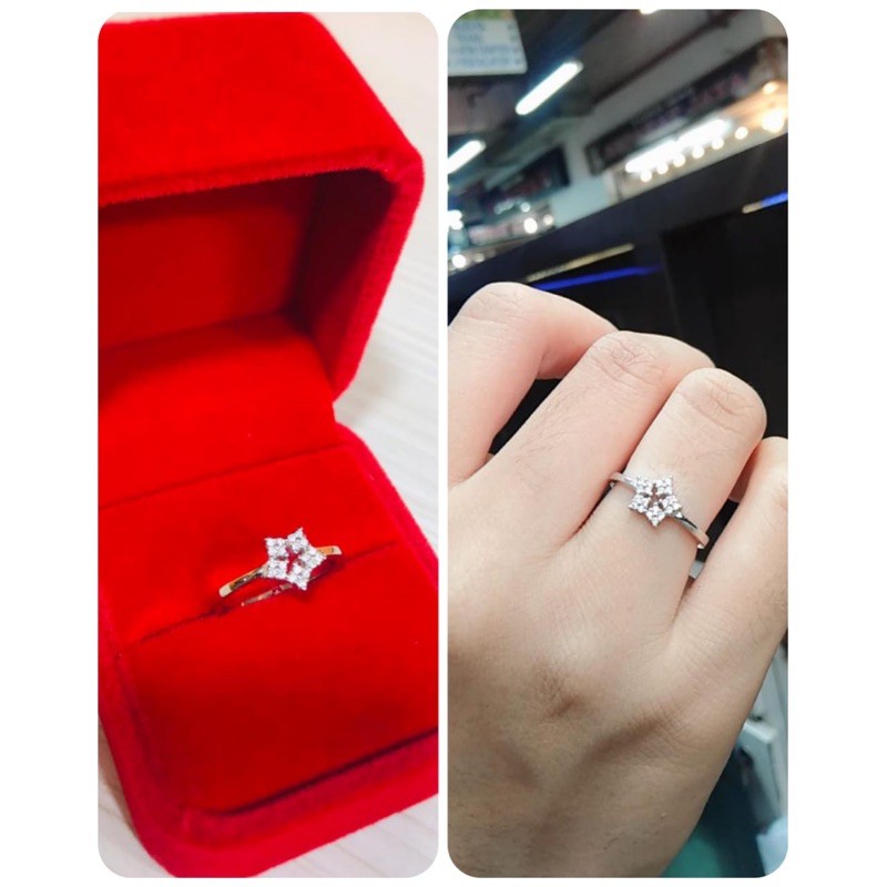CINCIN PERMTA PERAK925/PERHIASAN PERAK925 LAPIS EMAS PUTIH ASLI/CP585