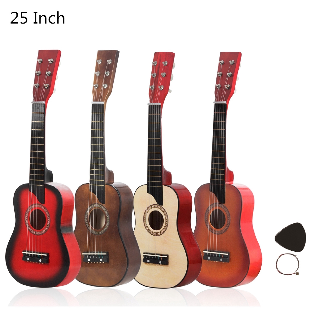 Gitar Akustik Basswood 25 Inci Dengan Senar Pick