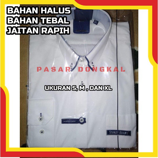(BISA COD) Kemeja Pria Cole Stenley Adams Lengan Panjang Putih Polos Kemeja Pria Formal Kantoran
