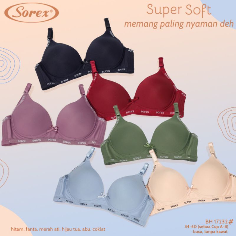 Bra sorex Casual Style Bra 17232 tanpa kawat