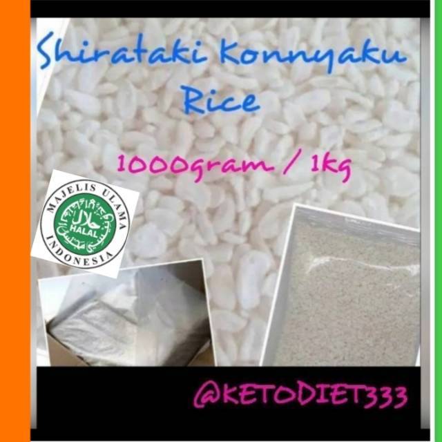 Low Carbs Shirataki Konnyaku Rice / Beras Shirataki Rendah Kalori uk 1kg